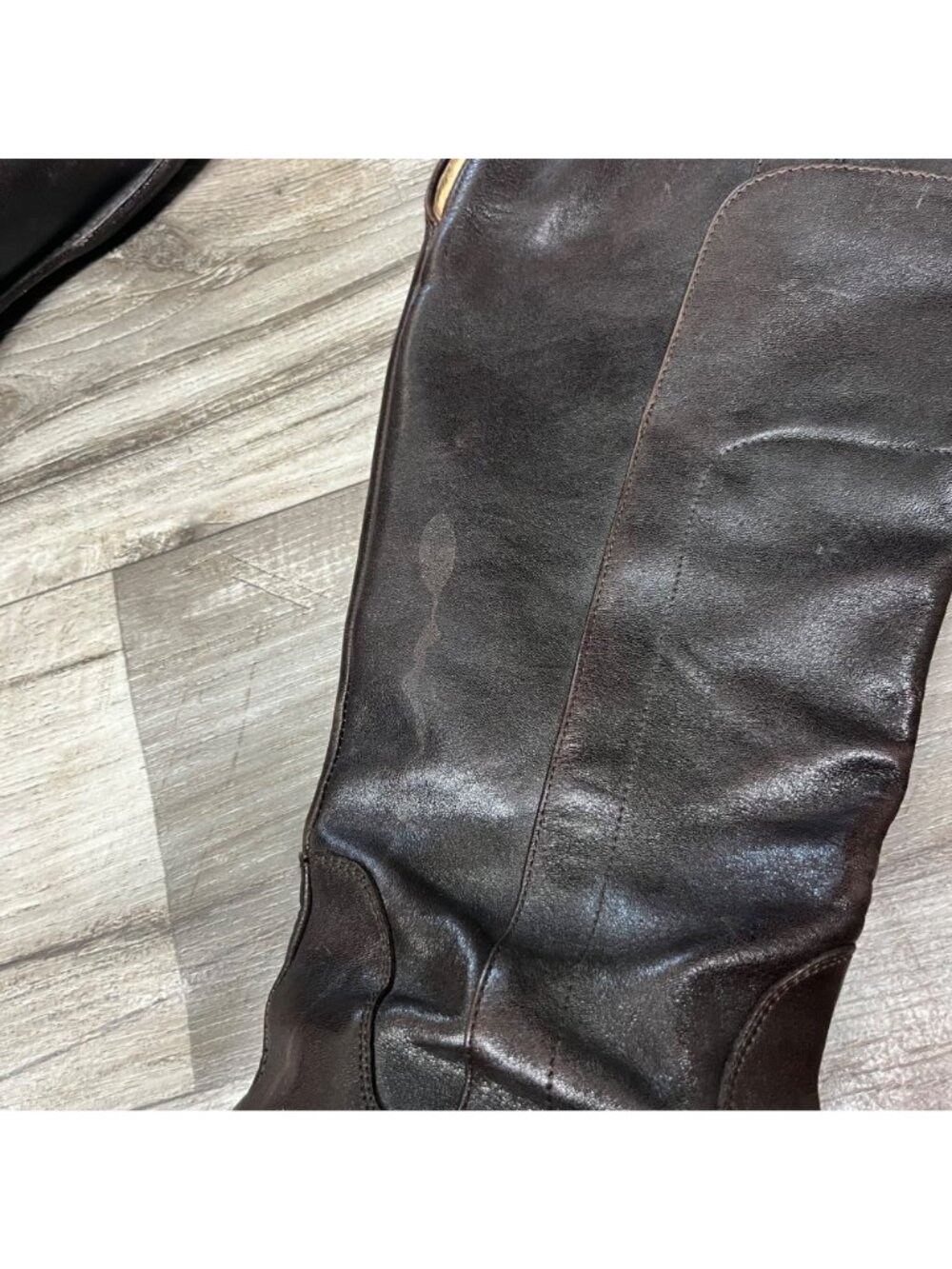 Frye Paige Tall Leather Riding Boots Chocolate Brown Women’s Size 8.5 - Picture 9 of 14